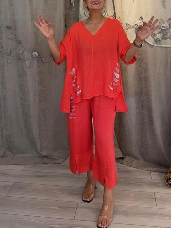 Calista | Set costiero relaxed con scollo a V
