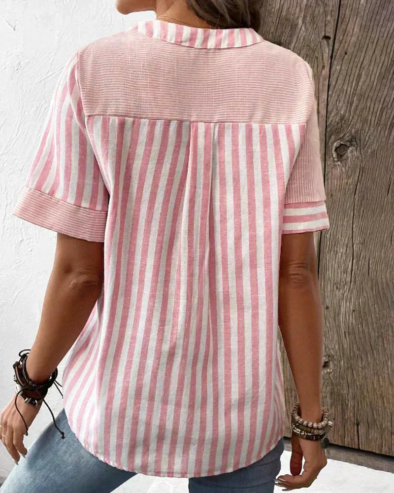 Camille | Blusa a righe con bottoni
