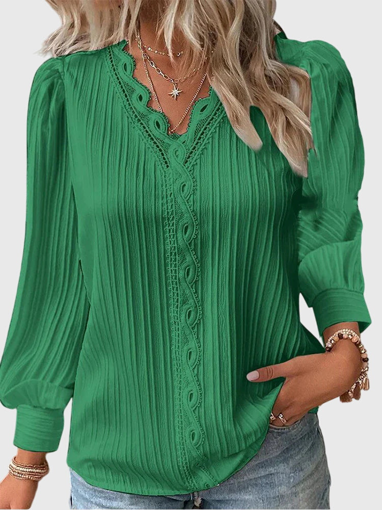 Noelle | Blusa con dettaglio in pizzo