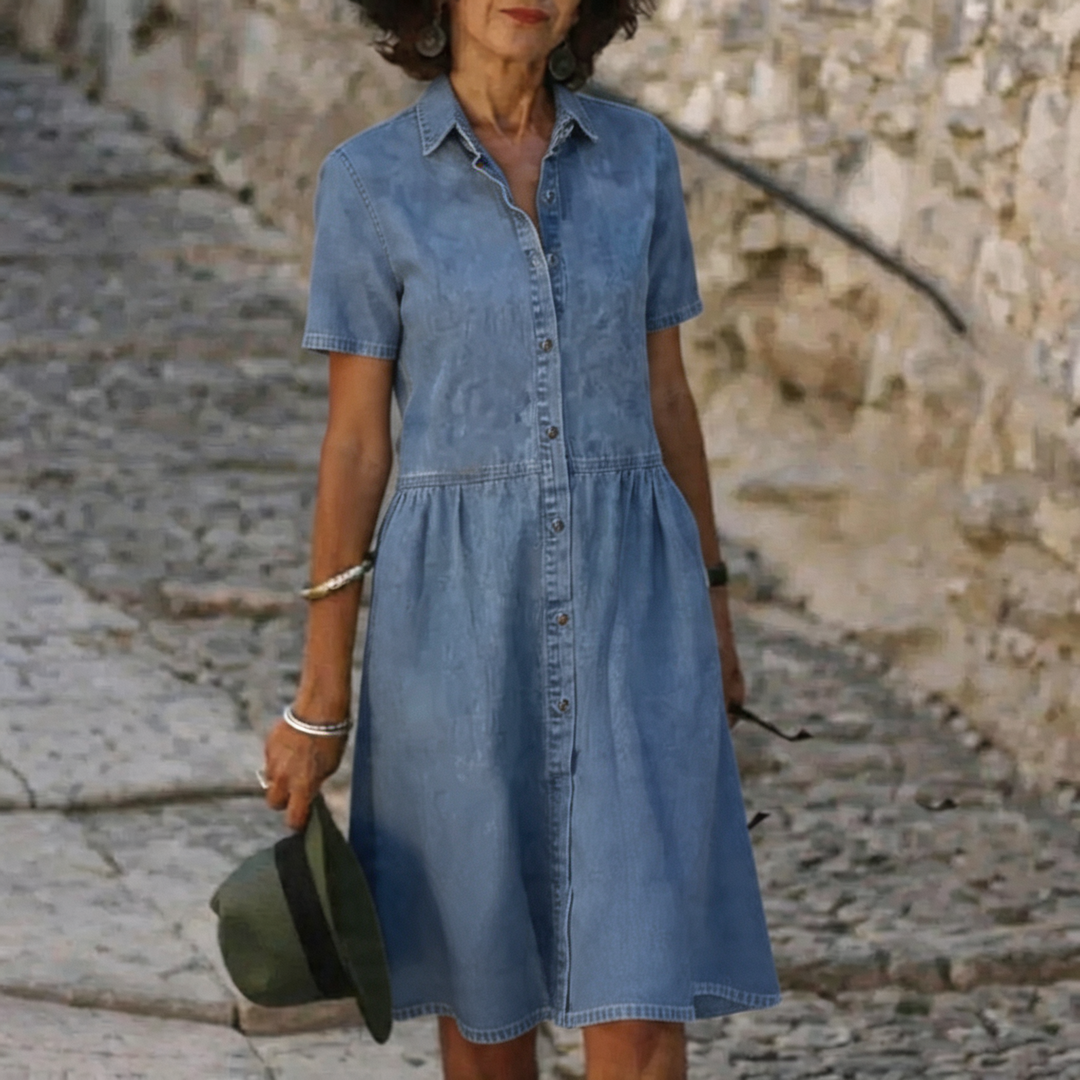 Claire | Vestito Midi in Denim dal Taglio Relaxed