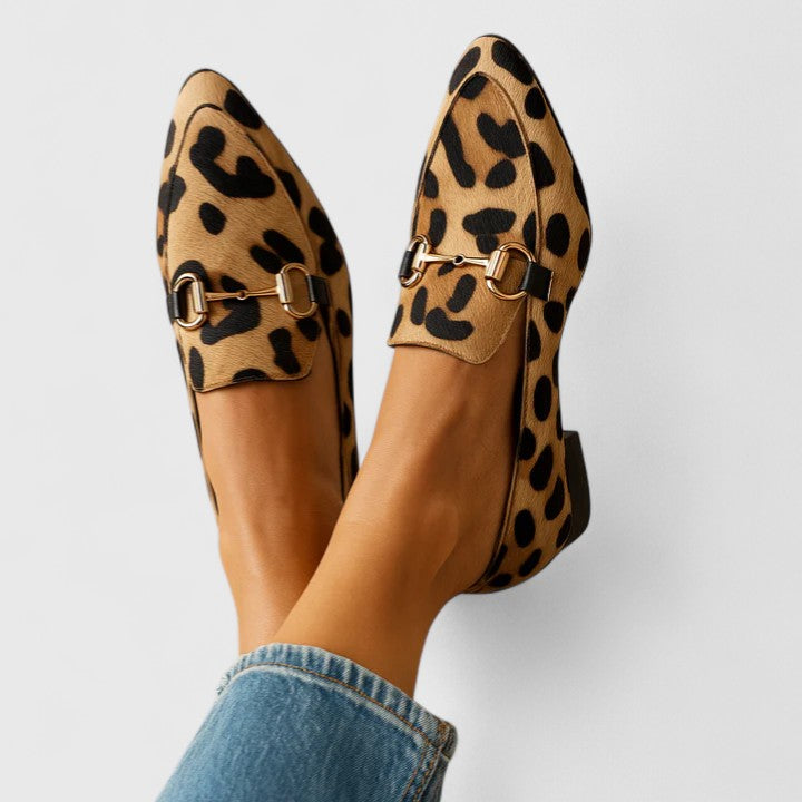 Calantha | Mocassini statement con stampa leopardata